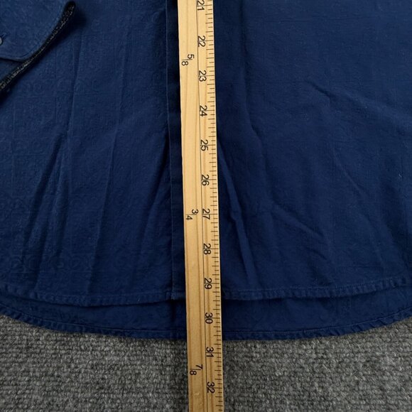 Robert Graham XL Classic Fit Blue Paisley Button Up Shirt Long Sleeve Cotton - Picture 4 of 16